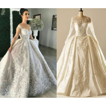 UAE Long Sleeve Ball Gown Wedding Dress